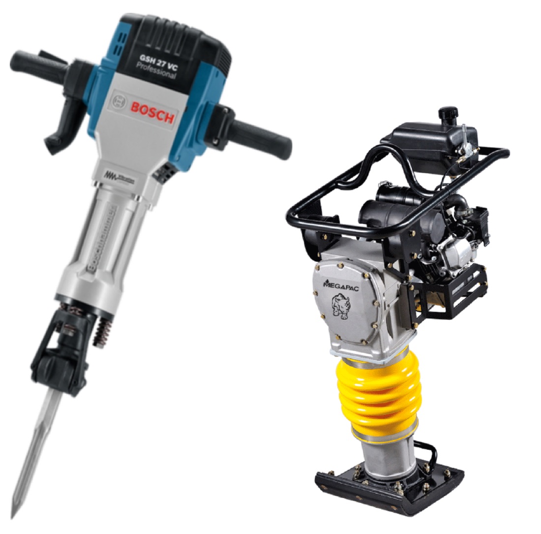 Taladro demoledor y vibrocompactador